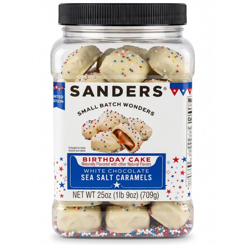 Sanders Birthday Cake Sea Salt Caramels