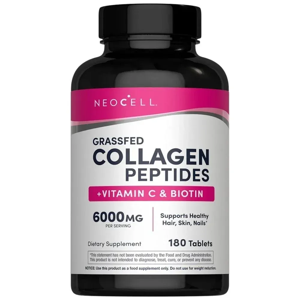 NEOCELL Grassfed COLLAGEN PEPTIDES 6000MG, Quantity: 180 Tablets