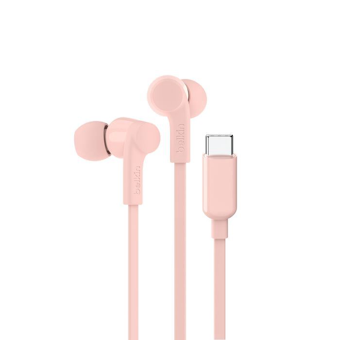 Belkin SoundForm Wired Earbuds, Color: Pink