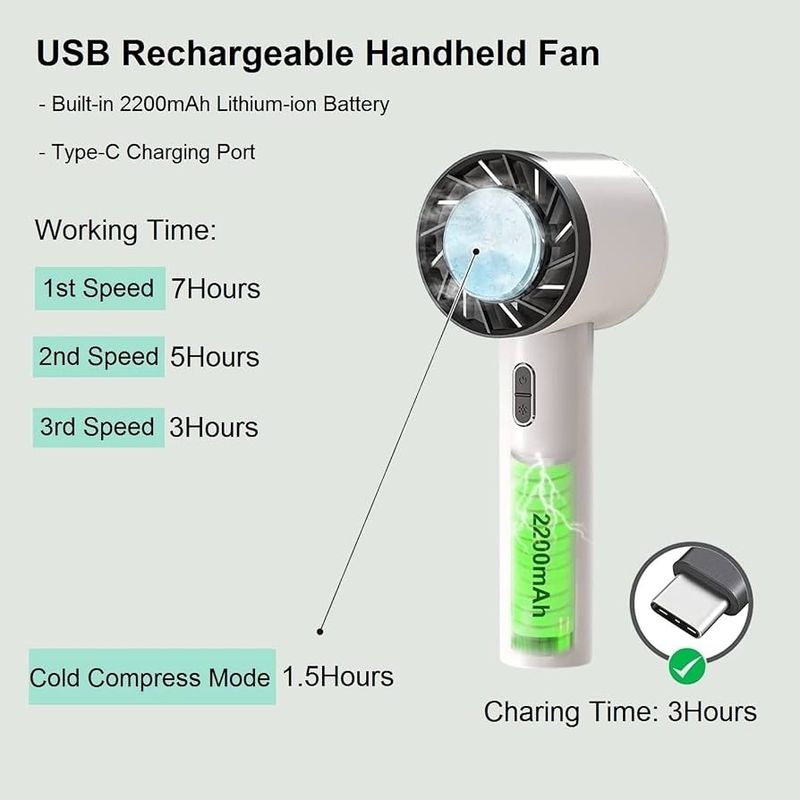 Airbro High -Speed Turbo Fan Long Lasting Battery