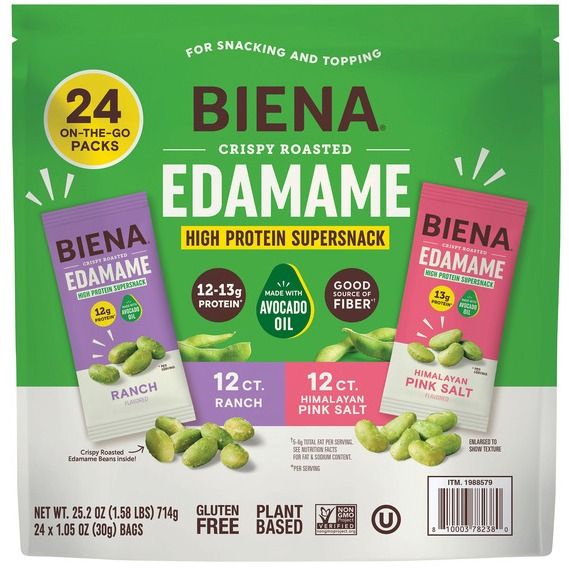 Biena Edamame High Protein Supersnack - 24 on the go packs