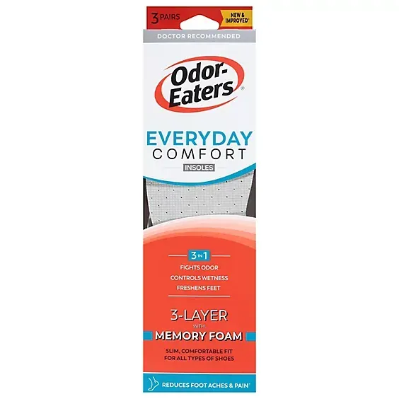 Odor Eaters Every Day Comfort 3 Pairs Insoles Men &amp; Women