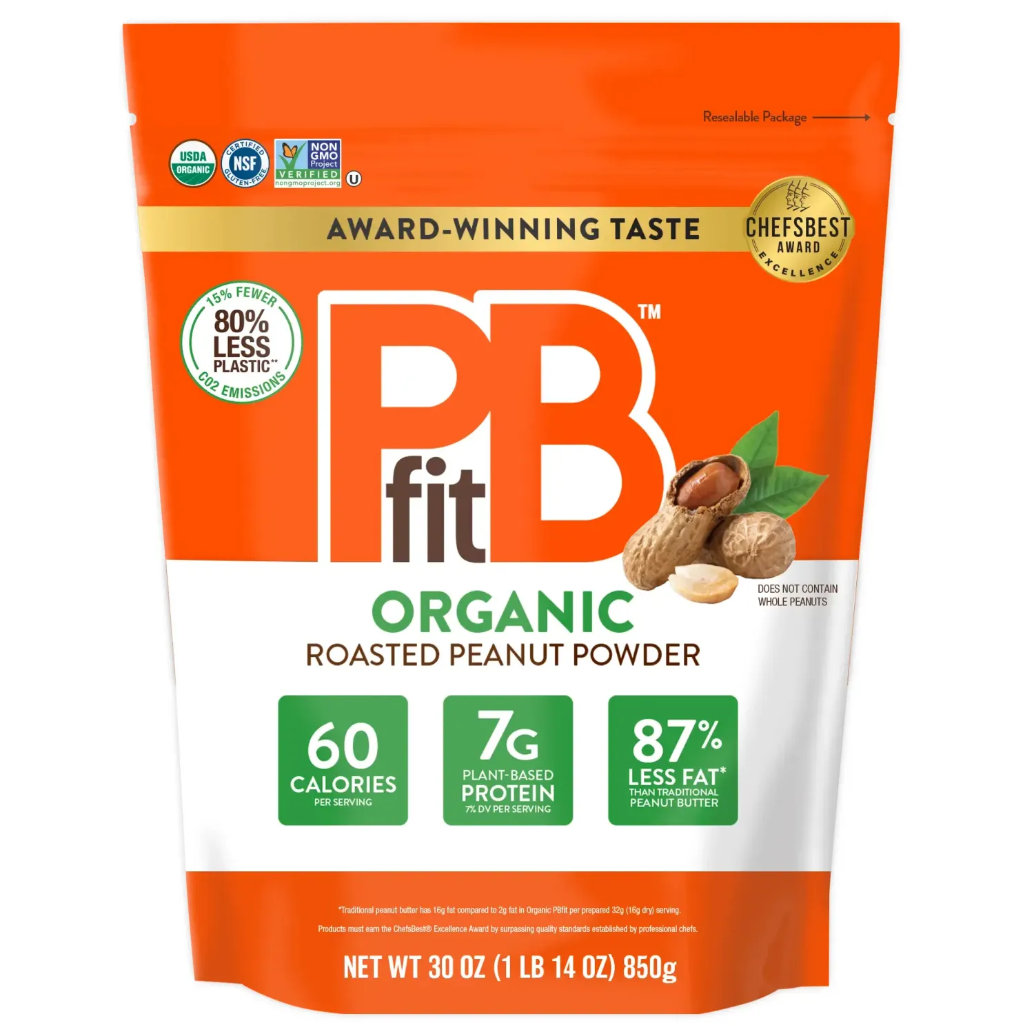 PB Fit Organic Roasted Peanut Powder