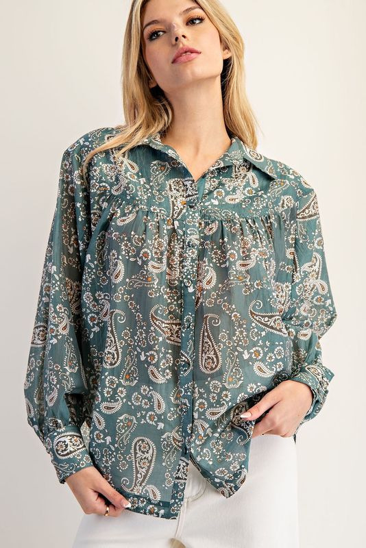 Paisley Printed Blouse