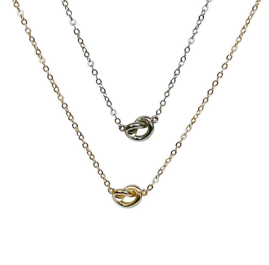 Dainty Sterling Silver Knot Necklace