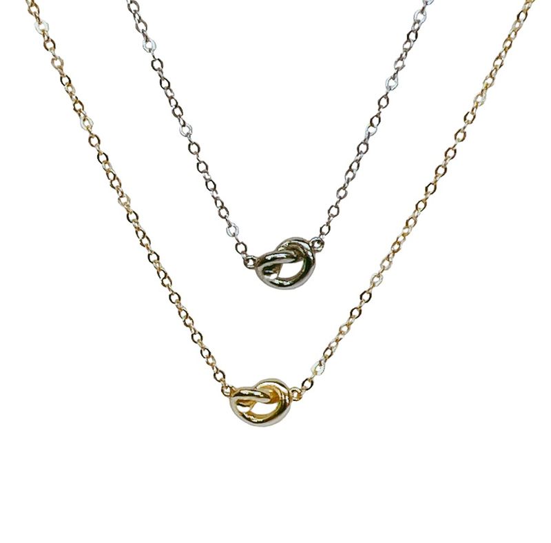 Dainty Sterling Silver Knot Necklace