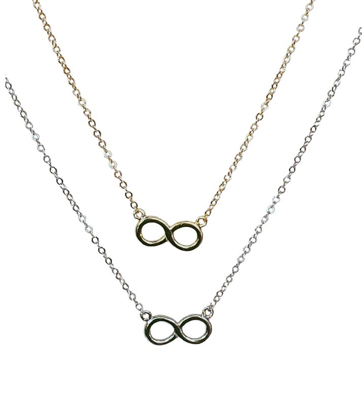 Dainty Sterling Silver Infinity Necklace