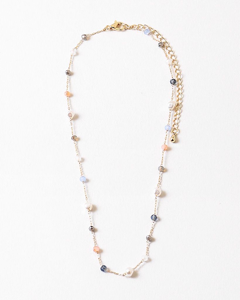 Dainty Pastel Beaded Crystal Choker