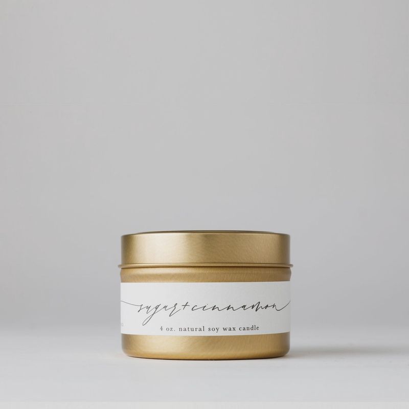 Sugar and Cinnamon Tin Soy Candle