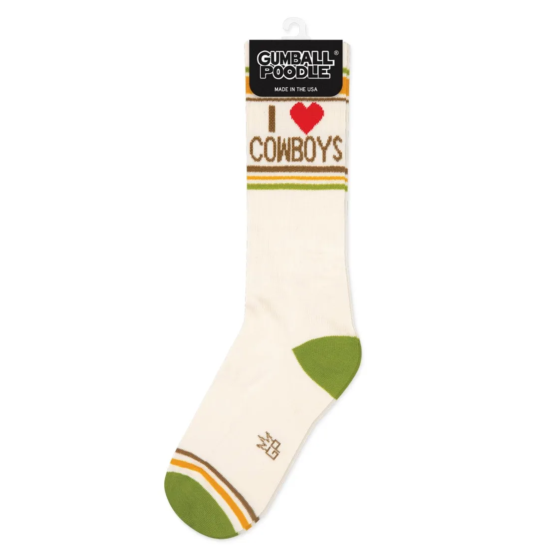 I Love Cowboys Gym Socks