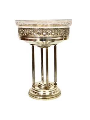 Silver Plated & Cut Crystal Centerpiece, Circa 1880