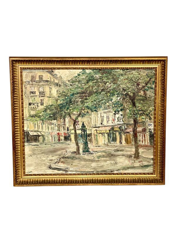 Peinture à l'huile de Montmartre, Paris 1968 – Signée Dalian