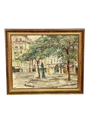 Oil Painting of Montmartre, Paris 1968 – Signed Dalian