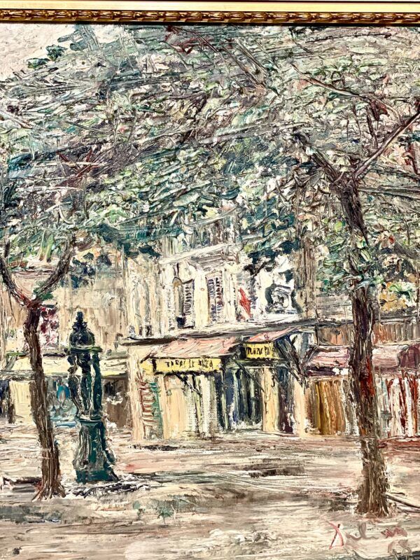Peinture à l'huile de Montmartre, Paris 1968 – Signée Dalian