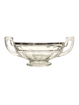 Bol en cristal et argent sterling de Val Saint Lambert – Signé, vers 1920