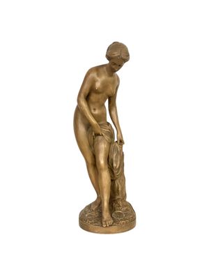 Sculpture Terre Cuite « La Baigneuse » d'Après Falconet 19ème Siècle