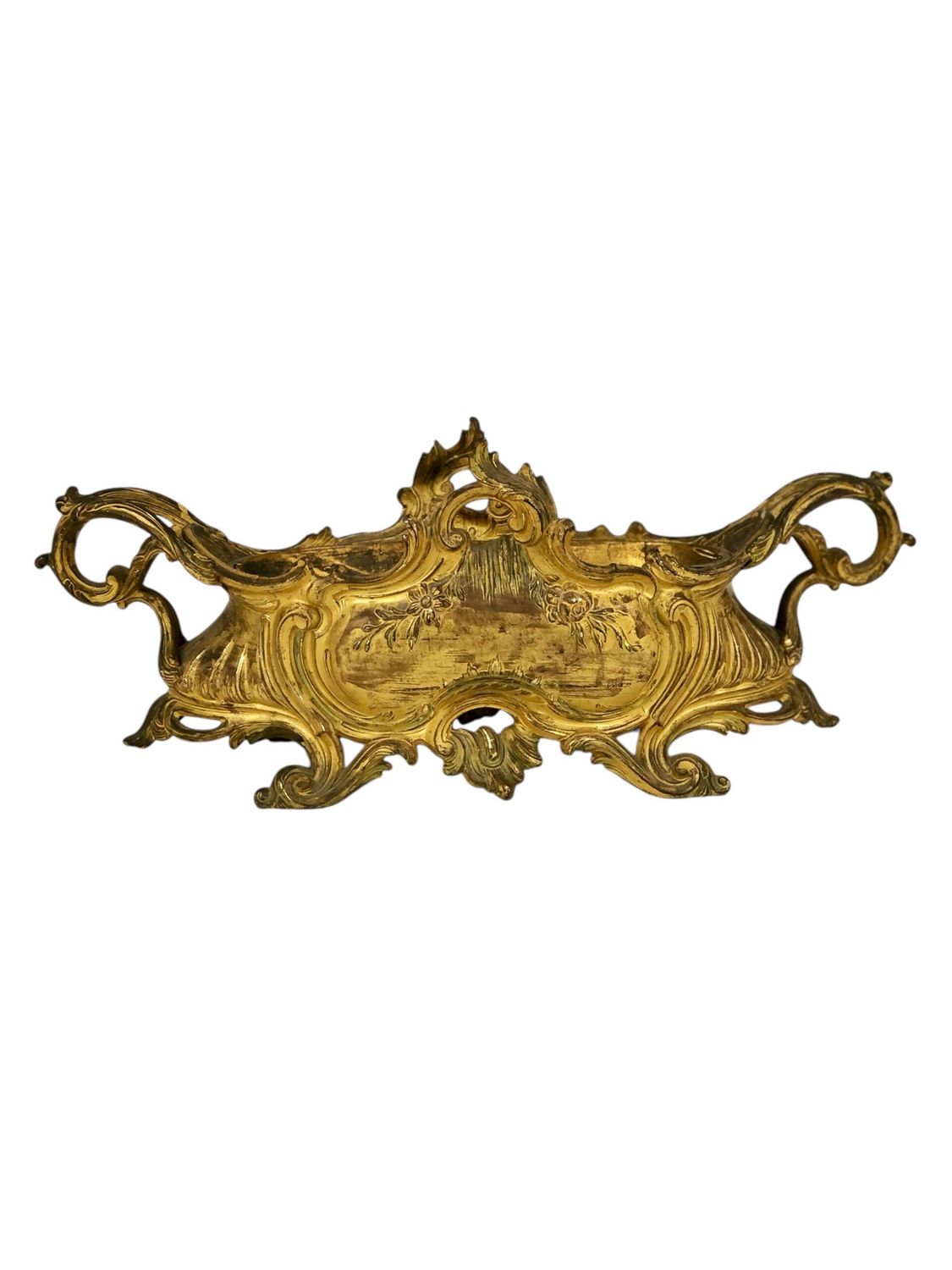 Centre de Table en Bronze Doré de Style Rococo du 19ème Siècle