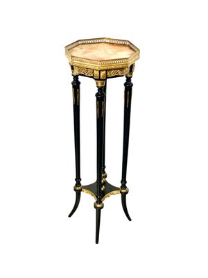 Napoleon III Ebonized and Gilt Bronze Pedestal, Circa 1880