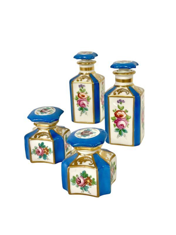 Coffret à parfum en porcelaine de style Sèvres, peint à la main, XIXe siècle