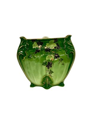 Cache-pot vert du début du XXe siècle