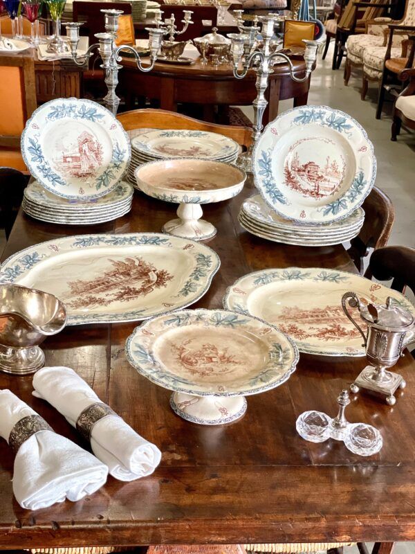 Service de Table en Faïence 19ème Siècle de Choisy-Le-Roi