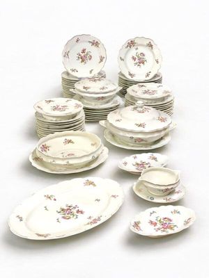 20th Century Limoges Porcelain Dinner Service ULIM 63-Piece