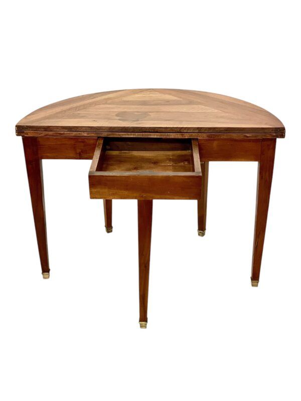 Table de salle à manger ou console pliante en noyer du XIXe siècle