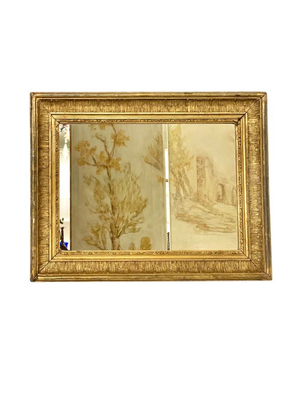 Neoclassical Giltwood Rectangular Mirror, France 19th Century