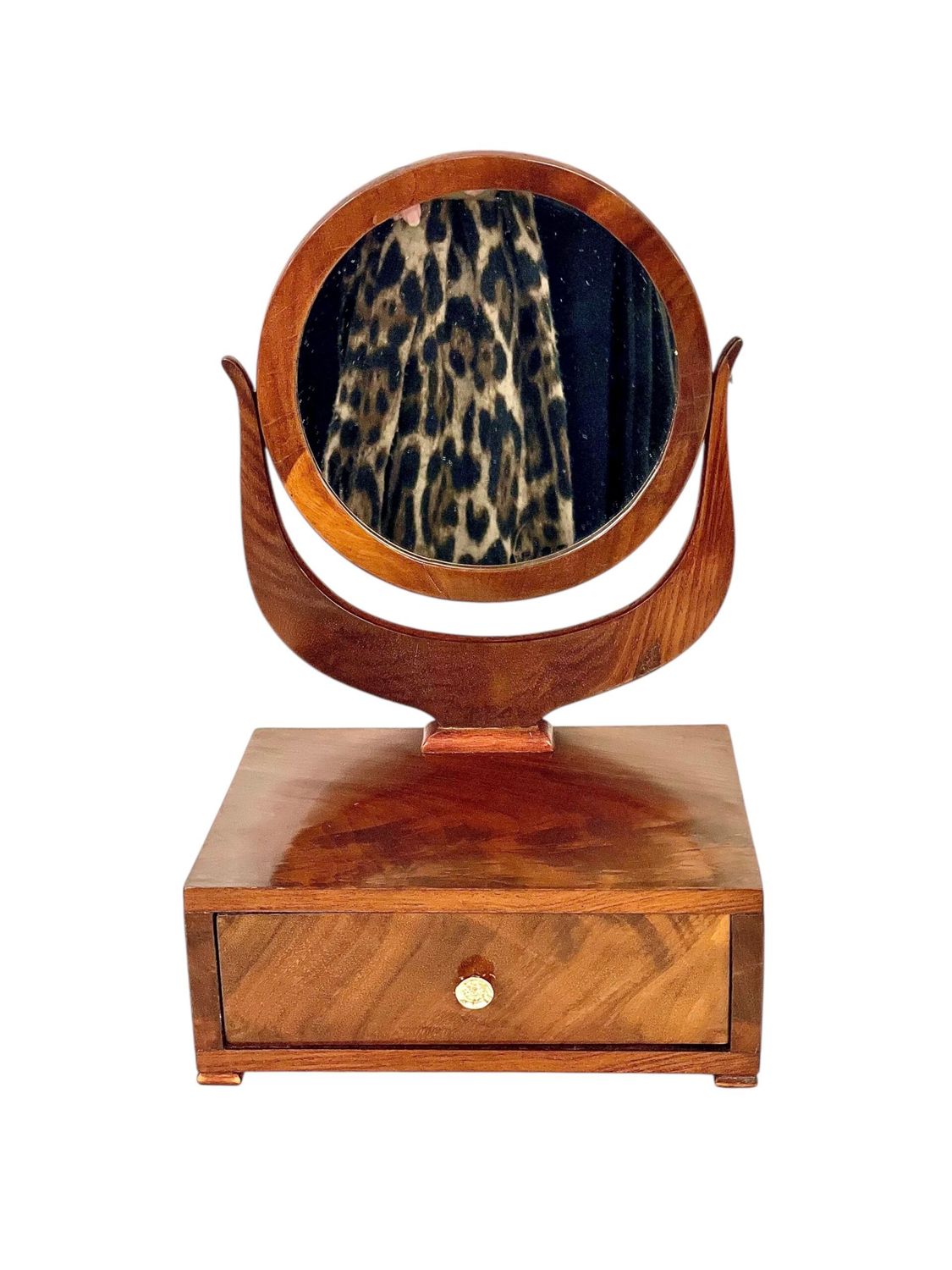 Miroir de courtoisie avec tiroir du XIXe siècle