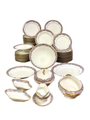 Service de table vintage en porcelaine de Limoges - 80 pièces
