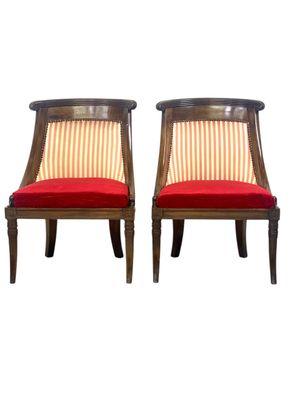 Paire de chaises gondole pour enfants d'époque Empire