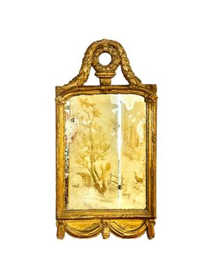 Miroir Louis XVI en Bois Doré du XVIIIe siècle