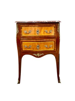 Commode Petite Marqueterie Style Louis XV XIXe Siècle