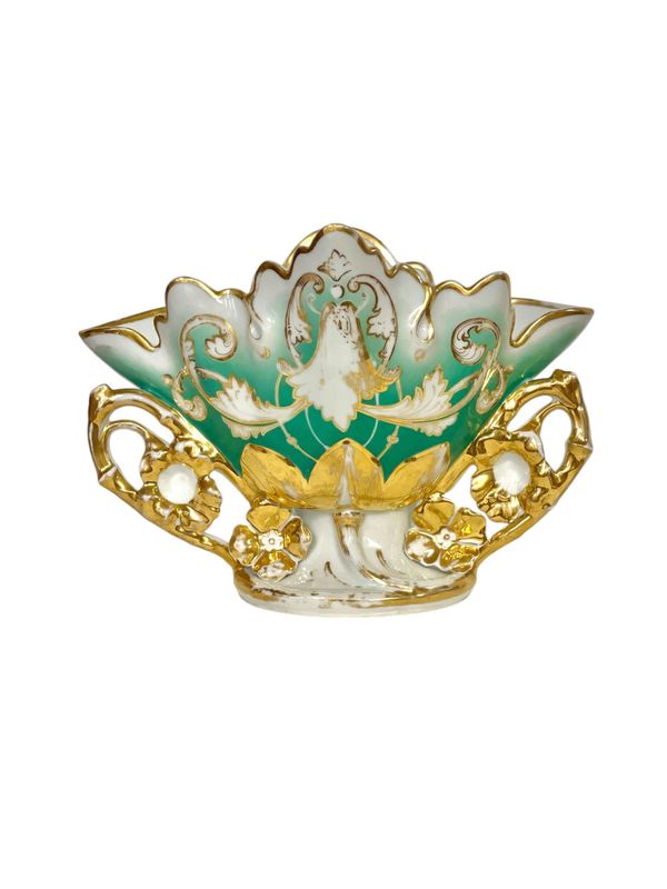 19th Century Gold and Polychromed Paris Porcelain Vase
