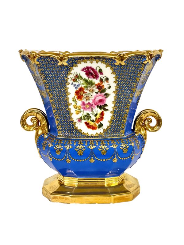 19th Century Large Opulent Cobalt Blue Porcelaine de Paris Vase