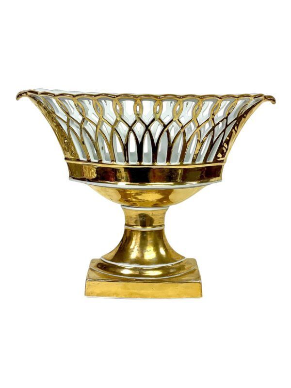 19th Century Large Porcelaine de Paris Compote Basket