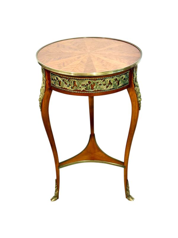 Louis XV Style Gilt Bronze Mounted Guéridon, France, Late 19th Century