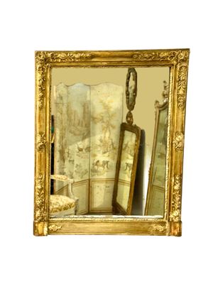 Miroir de Console Néoclassique Louis XVI en bois doré du XIXe siècle