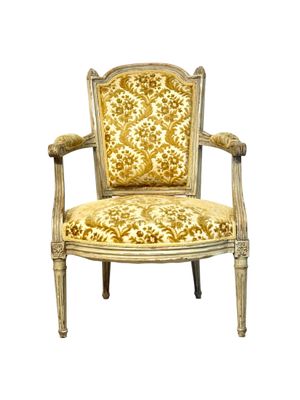 19th Century Louis XVI Style Armchair with Chapeau de Gendarme Backrest