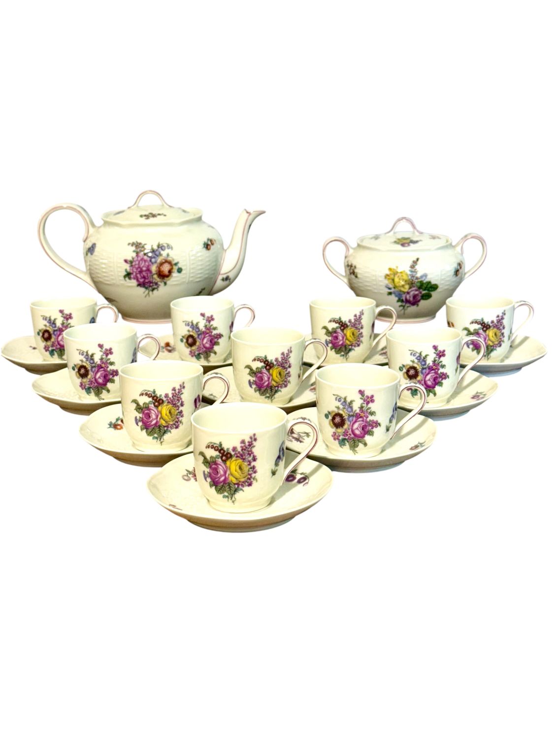 Théodore Haviland Coffee Set, Retailed by Rouard Paris, Late 19th Century
