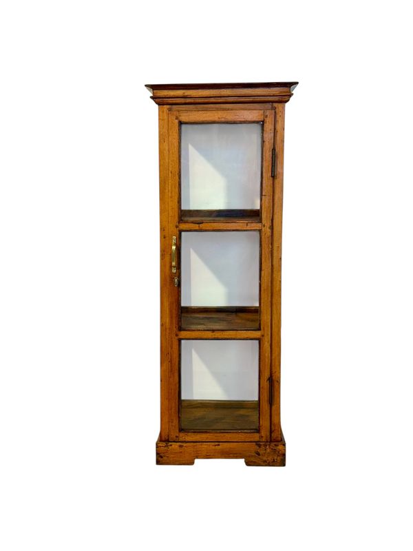 Vitrine marine en noyer et verre du XIXe siècle