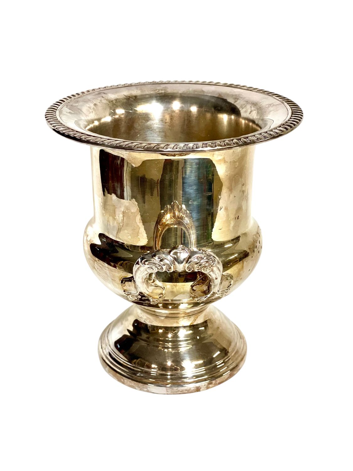 VASQUE COUPE RAFRAICHISSEUR seau eau pétillante Perrier métal argenté champagne EUR 169,00 - FR