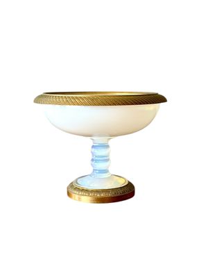 19th Century Opaline and Gilt Bronze Jewelry Stand, “Soap Bubble” Hues