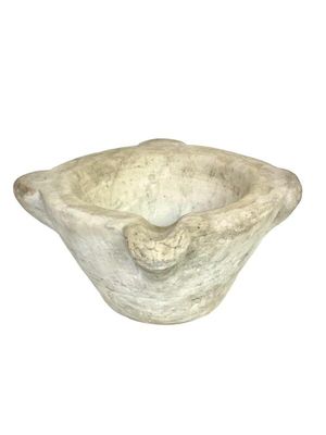 Mortier en marbre lourd du XVIIIe siècle