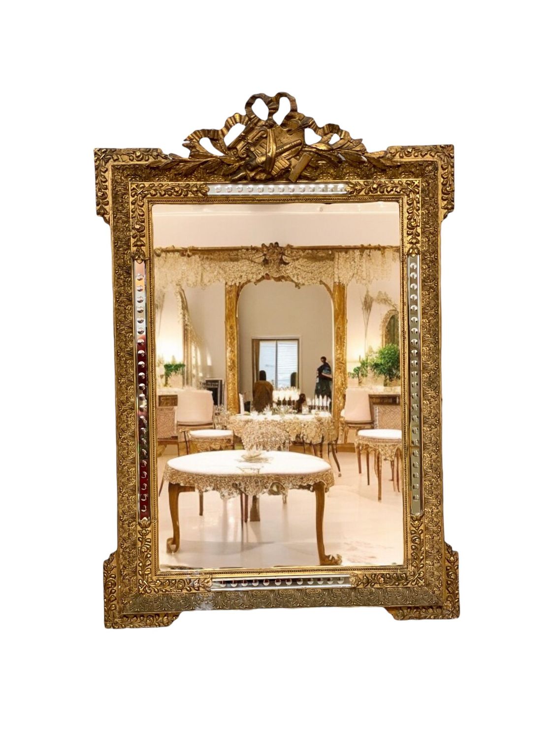 Miroir console en bois doré du XIXe siècle