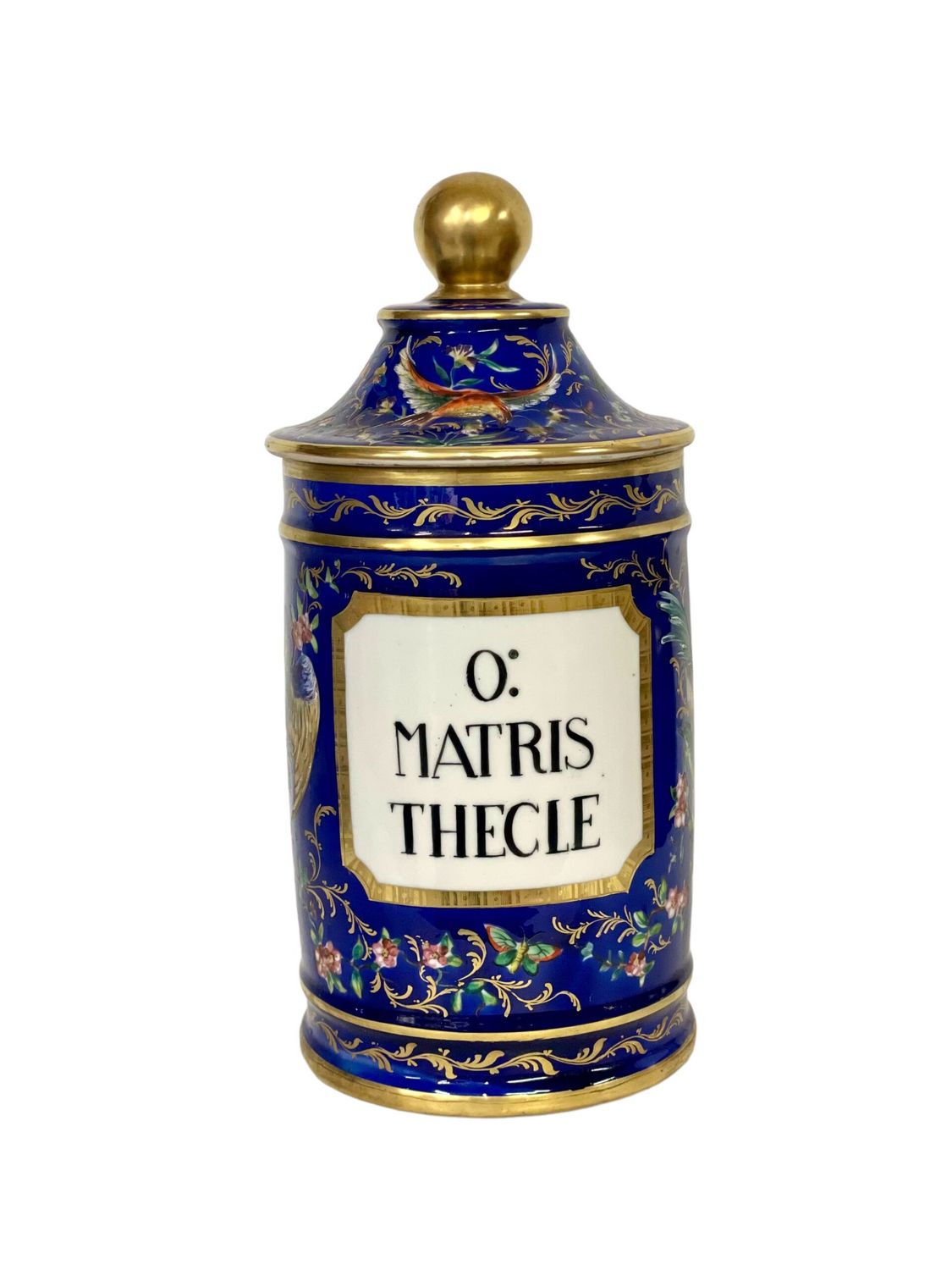 Empire Period Large Porcelain Lidded Apothecary Jar