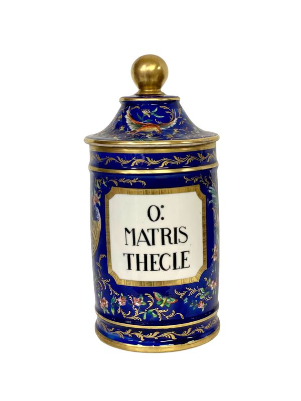 Empire Period Large Porcelain Lidded Apothecary Jar