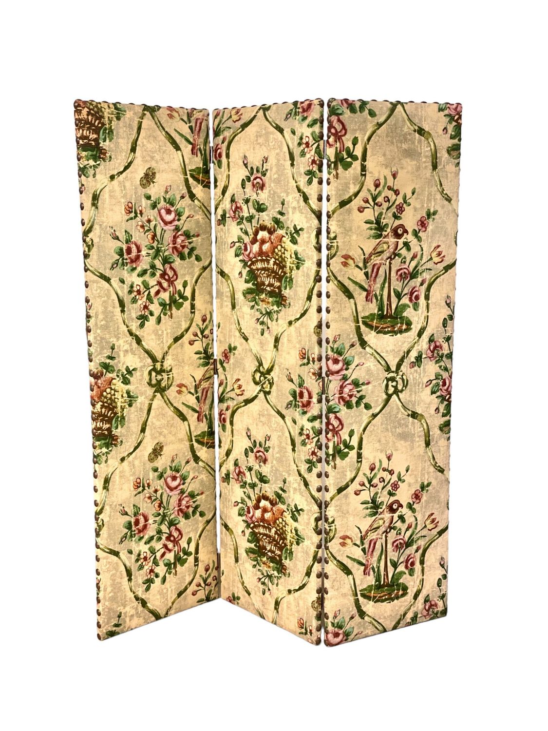 French Vintage Screen Divider with Three Panels