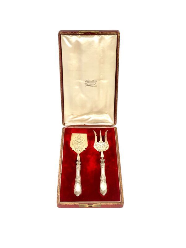 Set of Sterling Silver Petit Fours Cutlery, 19th Century