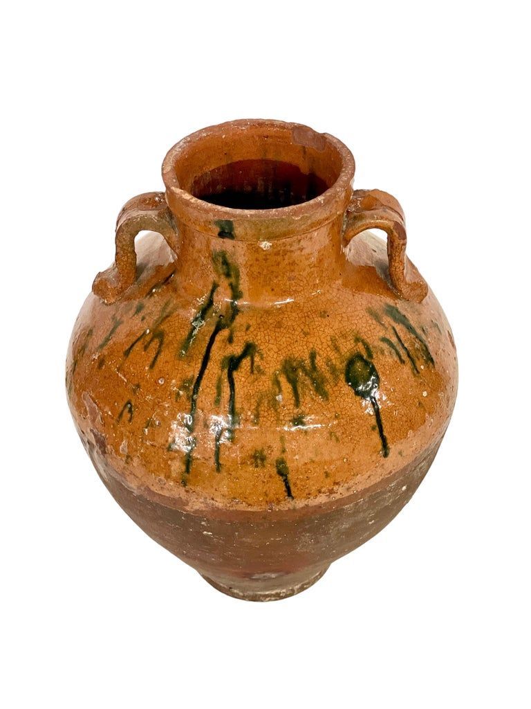 19th C. Terracotta Cruche with Two Handles